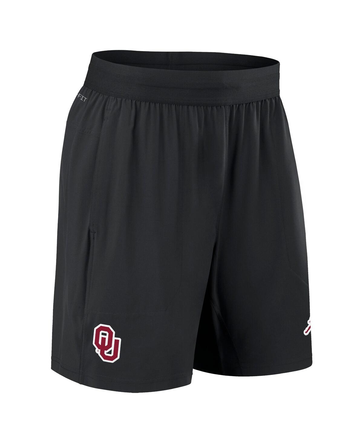 JORDAN MEN'S BLACK OKLAHOMA SOONERS 2024 SIDELINE PERFORMANCE SHORTS 