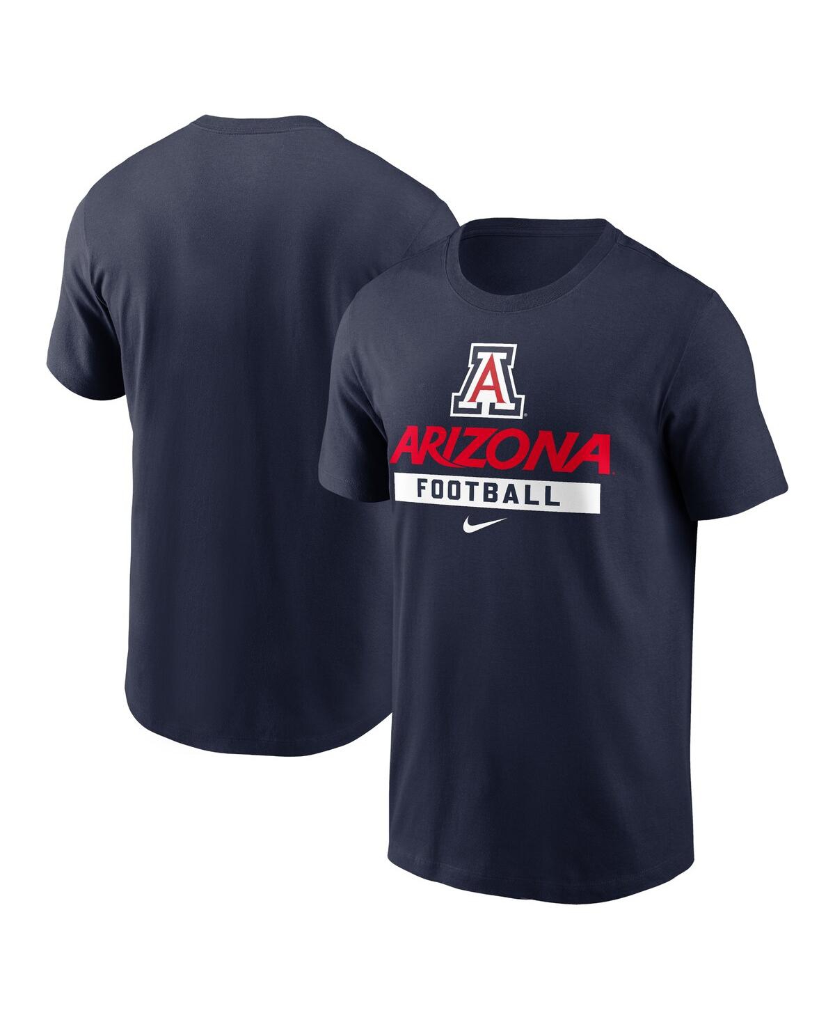 Nike Men's Navy Arizona Wildcats Football T-shirt In Navy