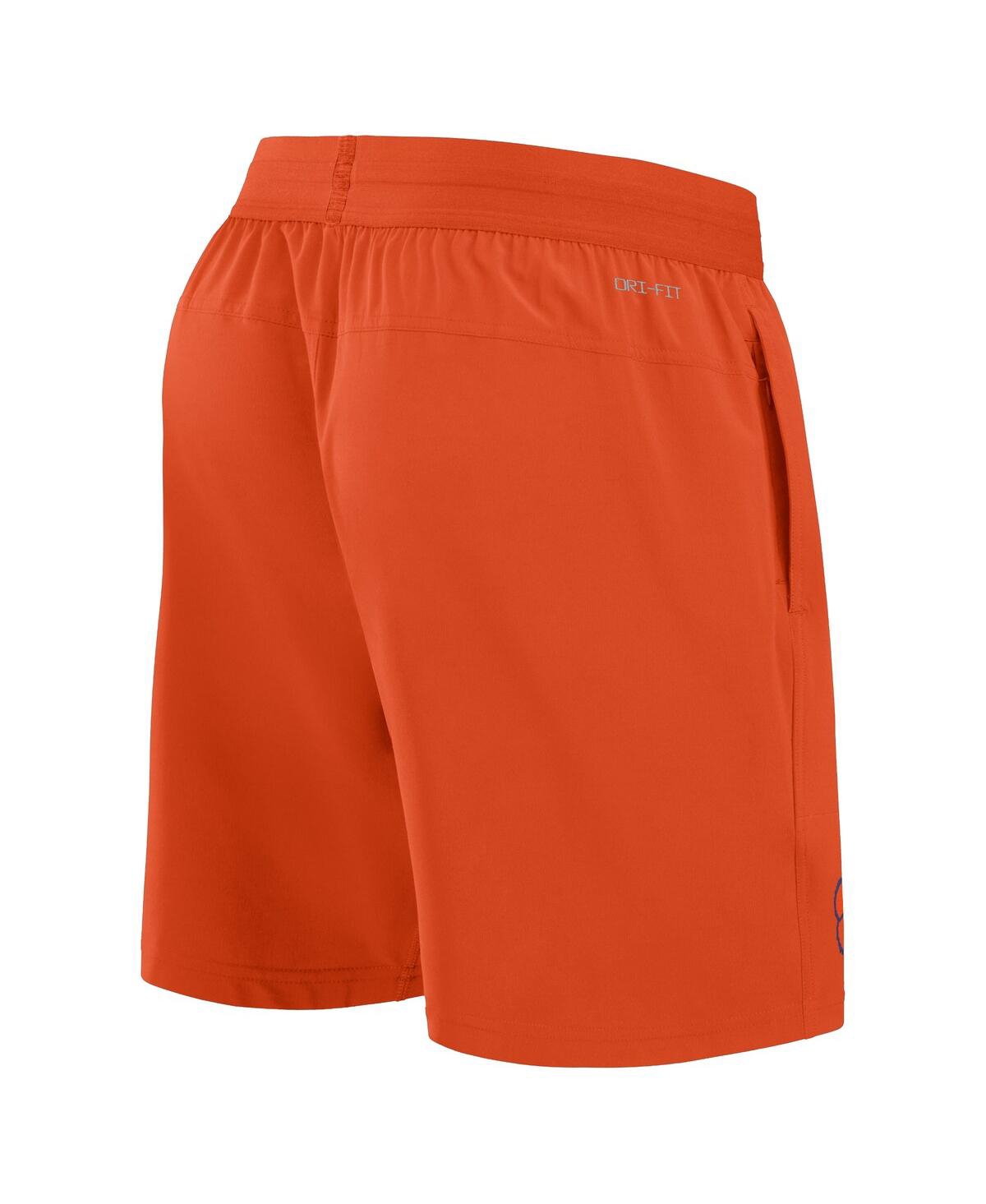 Nike Men'sClemson Tigers 2024 Sideline Performance Shorts - Orange, White