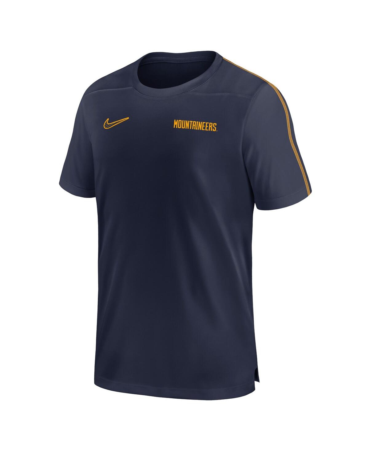 Nike Men's West Virginia Mountaineers 2024 Sideline Coach Performance T-shirt - Gold