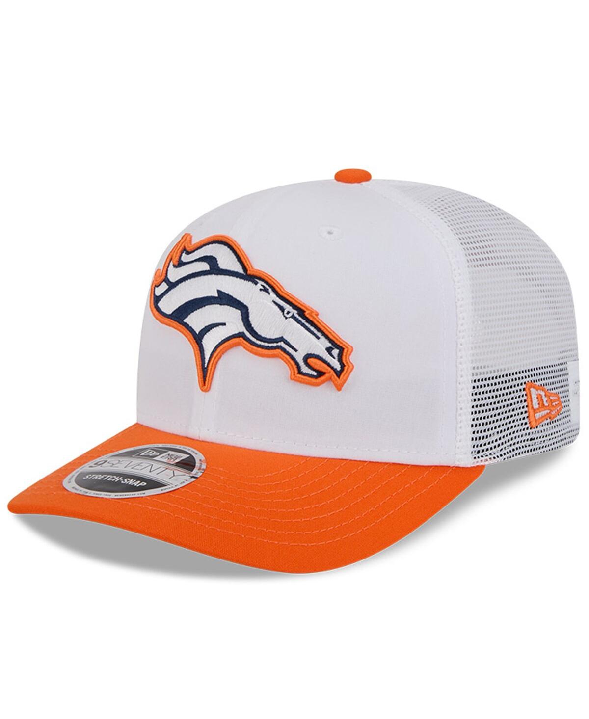 Men's White/Orange Denver Broncos 2024 Nfl Training Camp 9SEVENTY Trucker Hat - White/Orange