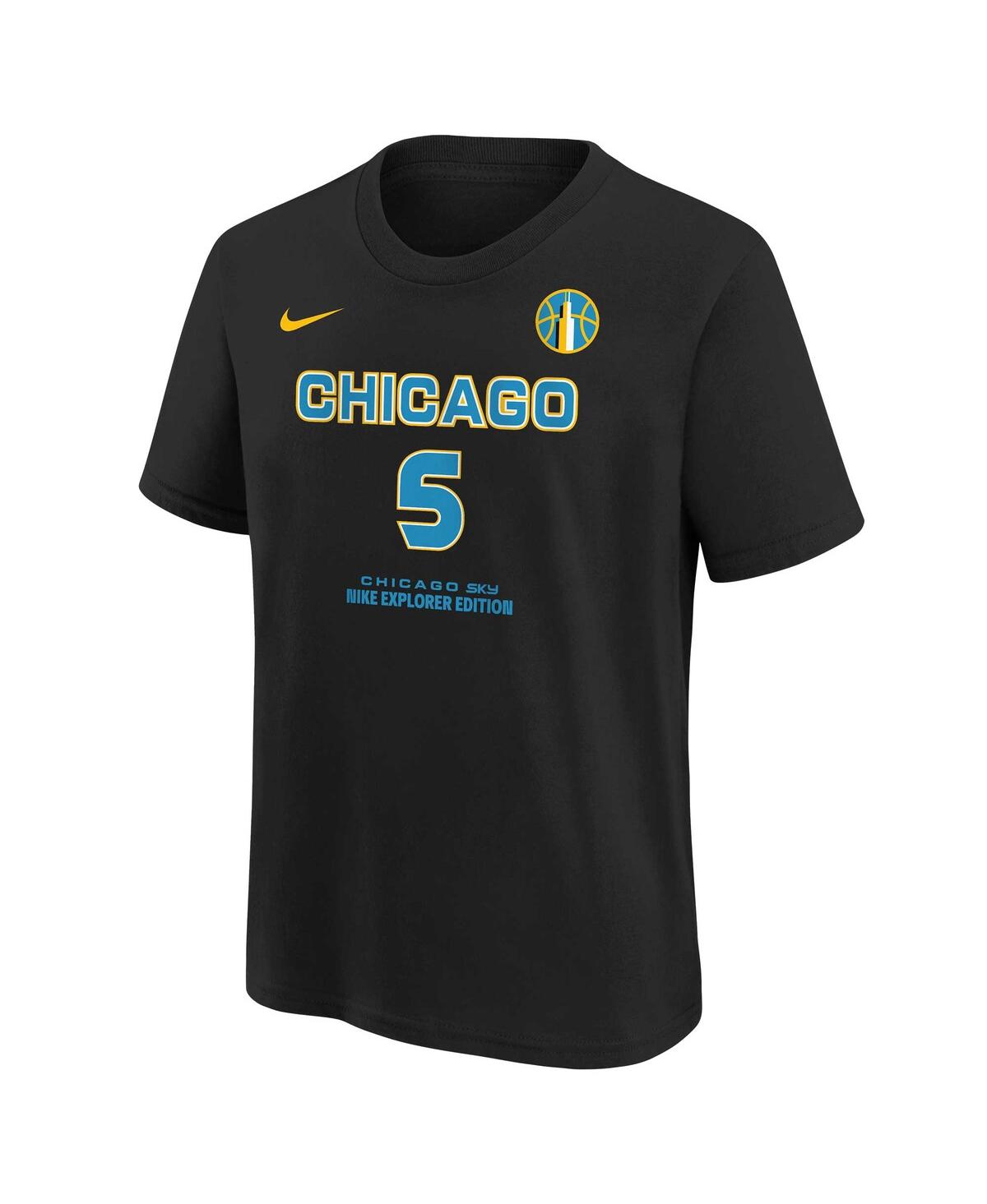 Nike Big Boys And Girls Angel Reese Black Chicago Sky 2024 Wnba Draft Name Number T-shirt In Black