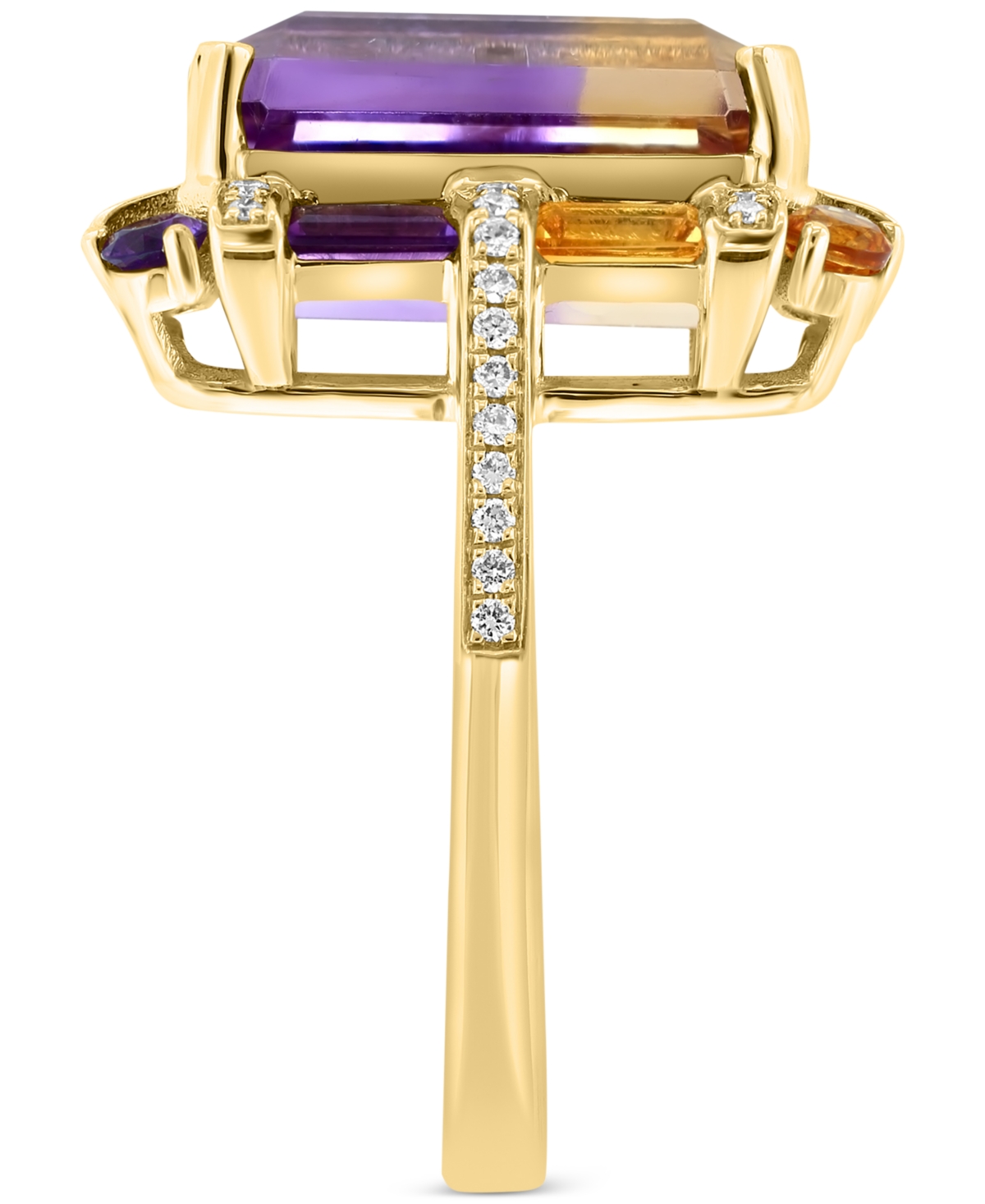 Effy Collection Effy Multi-gemstone (7-3/4 Ct. T.w.) & Diamond (1/8 Ct. T.w.) Ring In 14k Gold In Yellow Gol