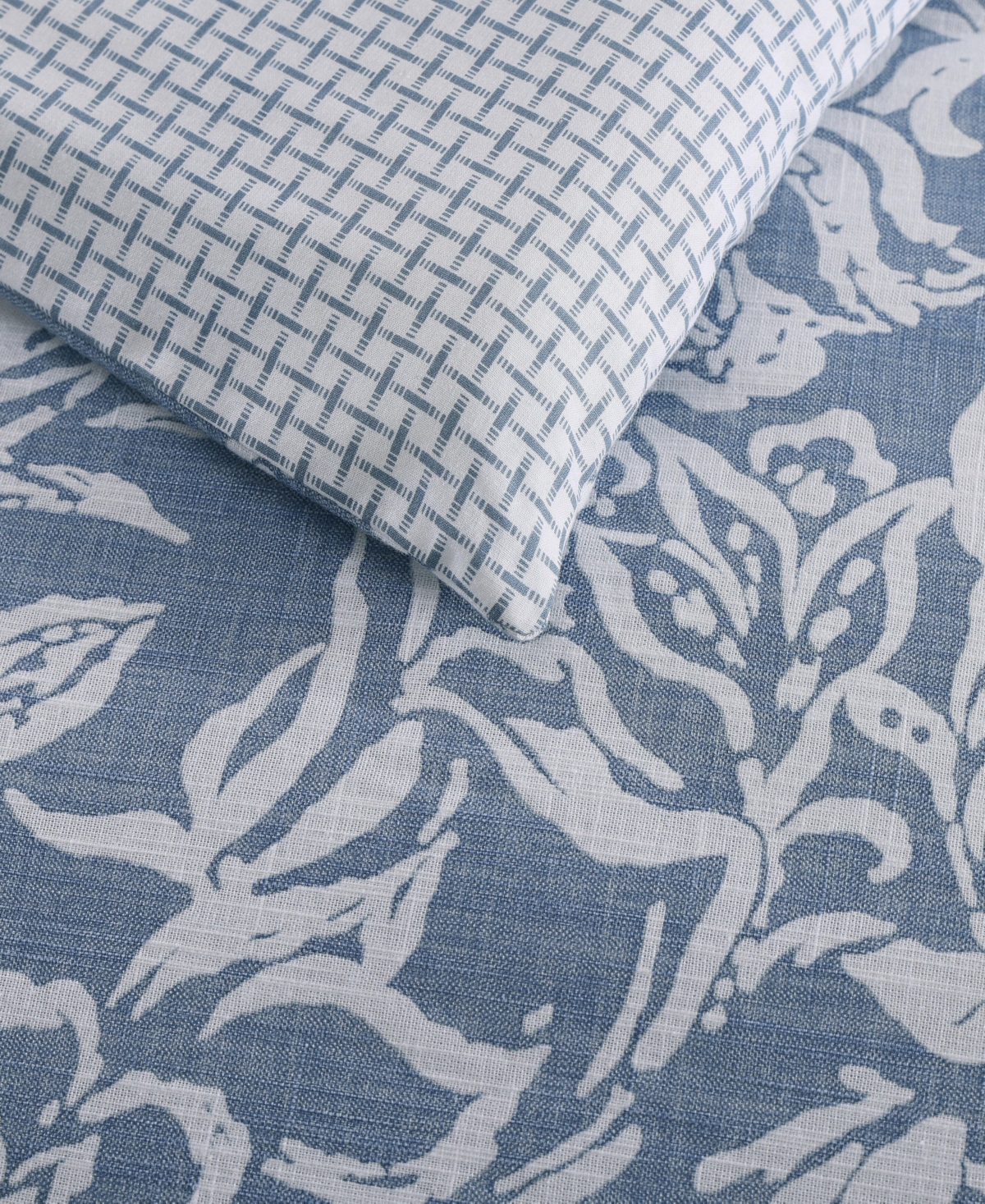 Nautica Tortola 3 Piece Duvet Cover Set, Full/queen In Chambray Blue