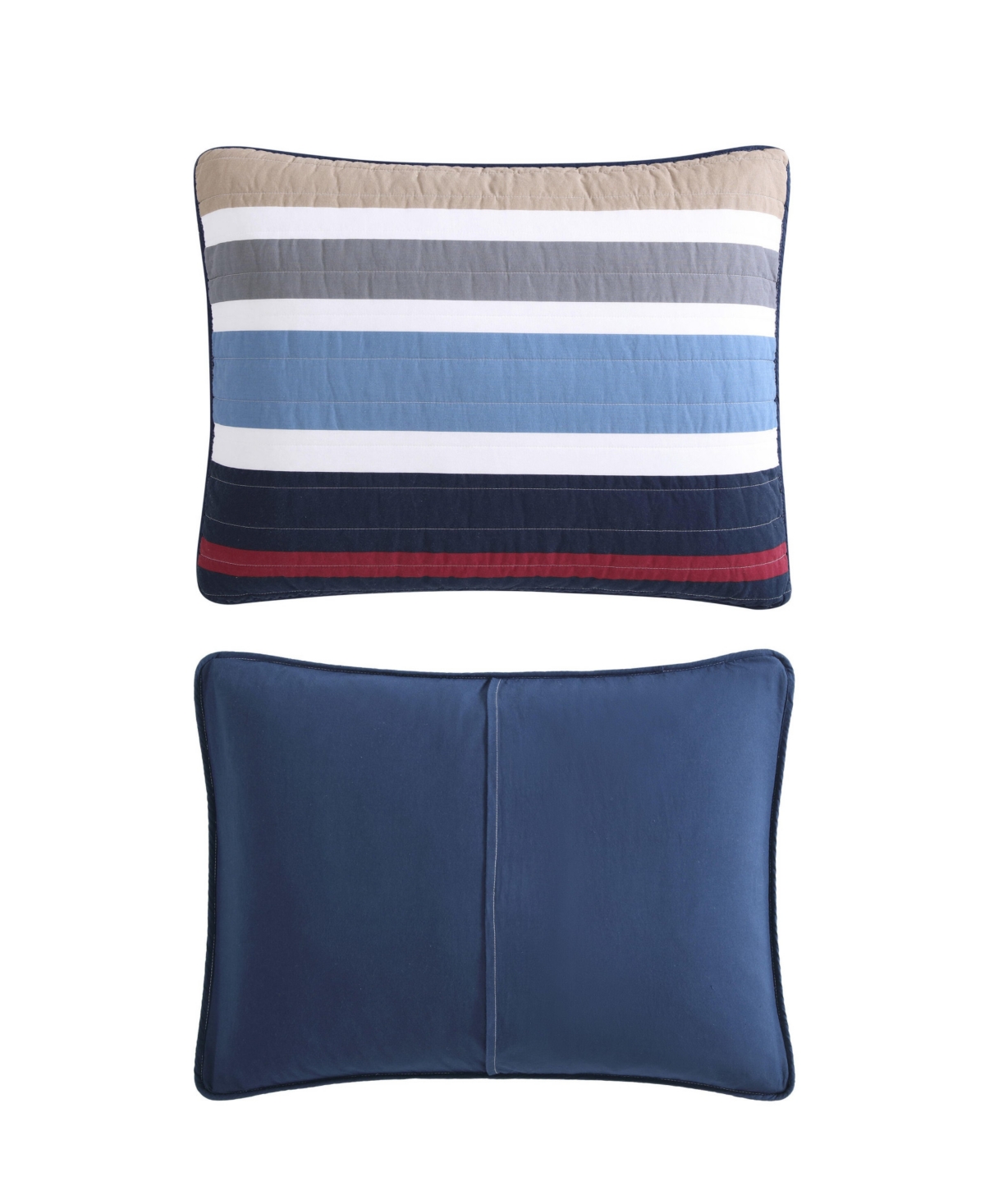 Nautica Bradford Reversible 3 Piece Quilt Set, King In Multi Navy