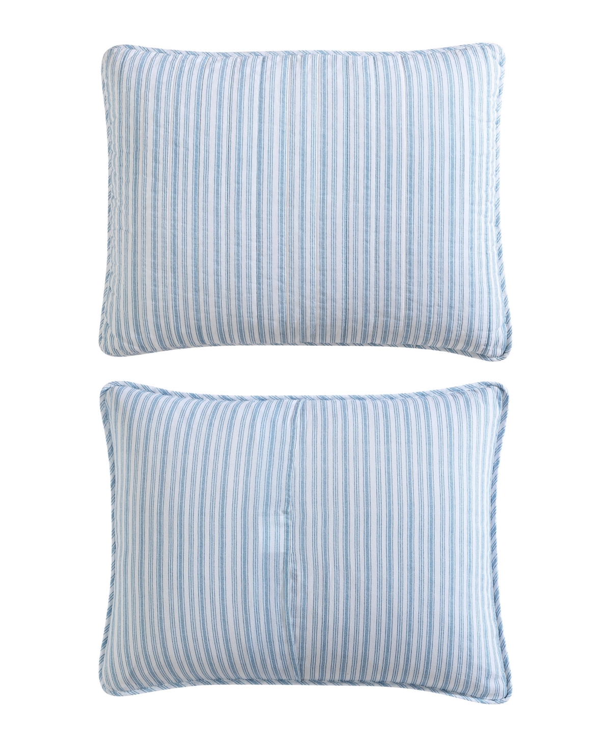 Nautica Coleridge Stripe Reversible 2 Piece Quilt Set, Twin In Light Blue