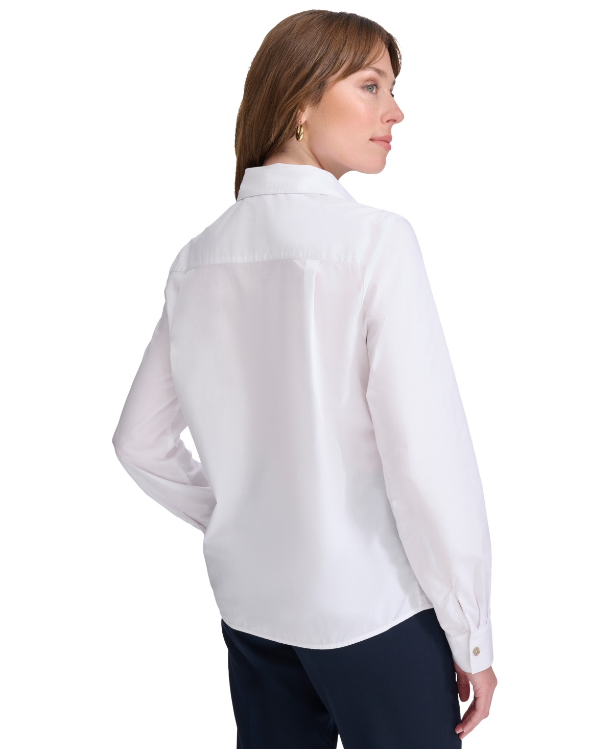 Tommy Hilfiger Women's Cotton Puff-Print Long-Sleeve Shirt