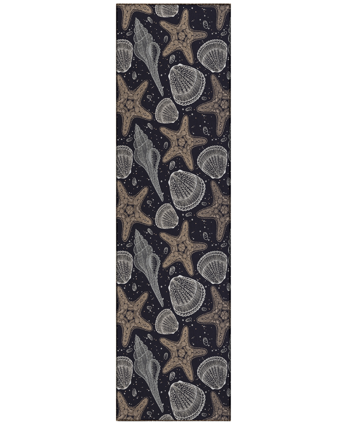 Dalyn Seabreeze Sz4 2'3x7'6 Runner Area Rug In Black