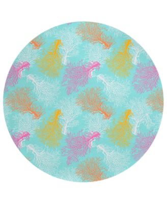 Seabreeze Washable SZ3 8'x8' Round Area Rug