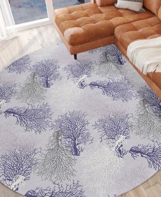 Seabreeze Washable SZ3 8'x8' Round Area Rug