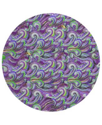 Seabreeze Washable SZ14 8'x8' Round Area Rug