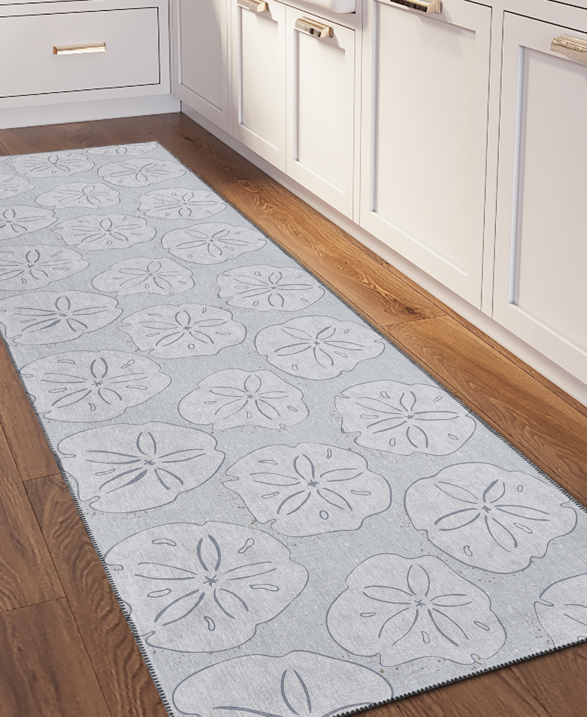 Dalyn Seabreeze Sz10 2'3x7'6 Runner Area Rug In Silver