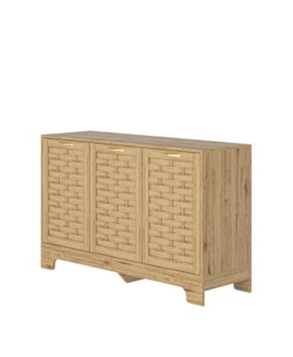 Premium Woven Wood Armoire with Ample Storage and Solid Stability