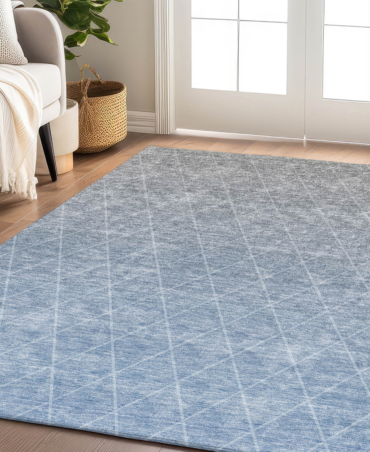 Dalyn Lazio Washable Lz2 10'x14' Area Rug In Blue