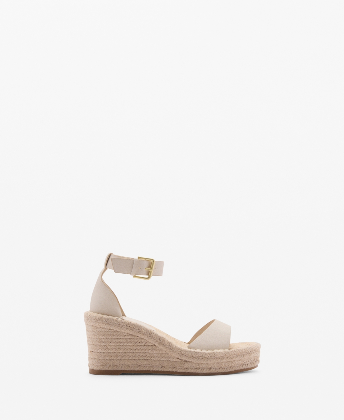 Mango Wedge Buckle Sandals Ecru In Ecru