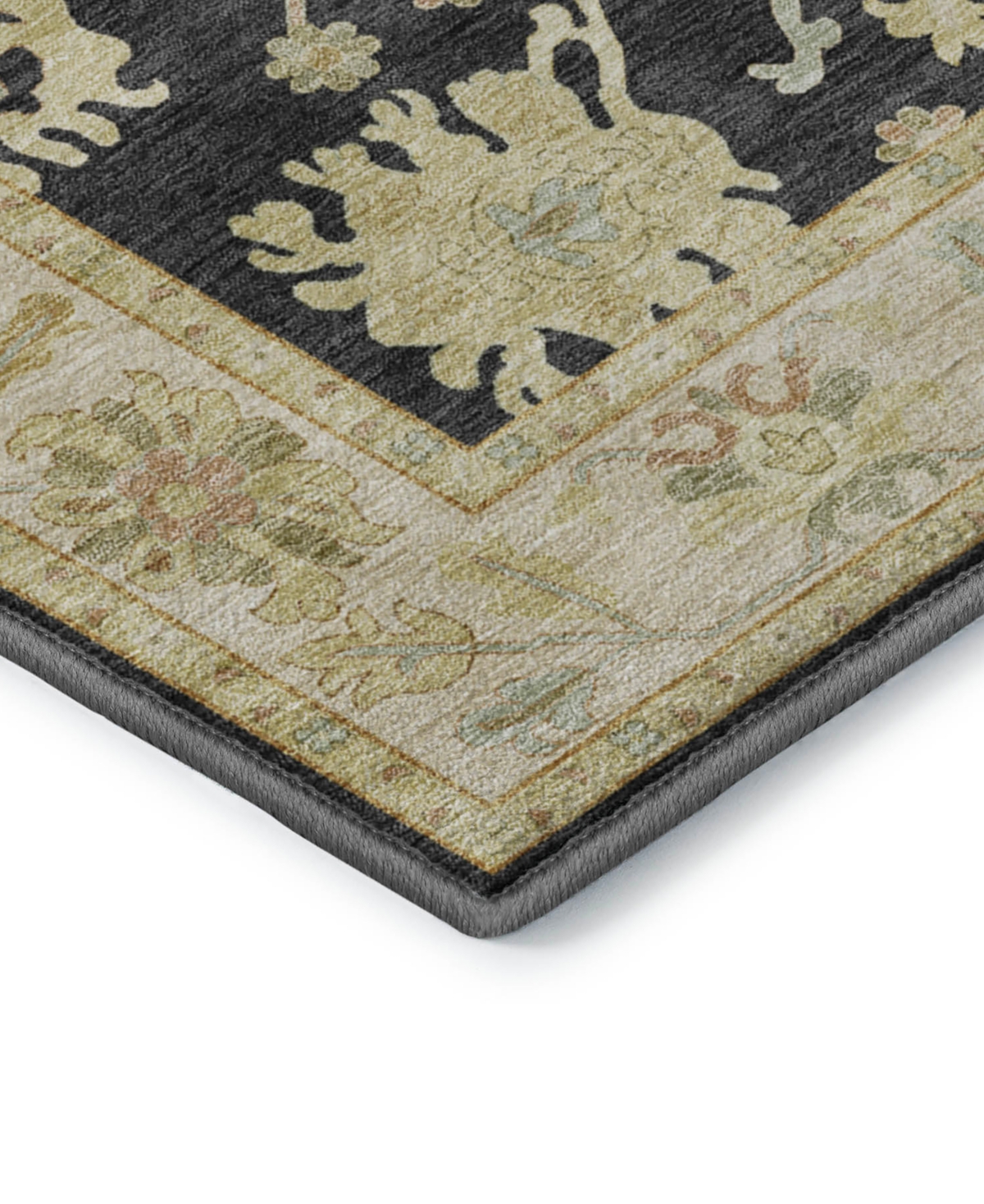 Dalyn Hatay Washable Hy2 2'3"x7'6" Runner Area Rug In Black
