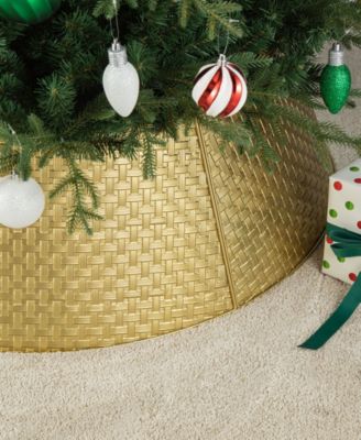 40.5 D Gold Metal Weave Tree Collar