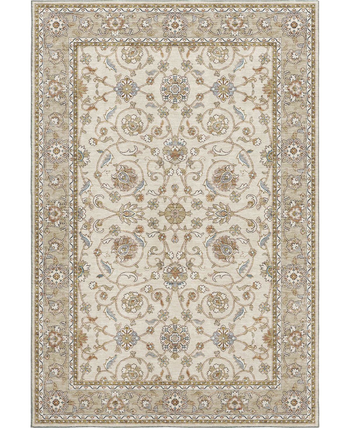 Dalyn Hatay Washable Hy1 2'3"x7'6" Runner Area Rug In Ivory