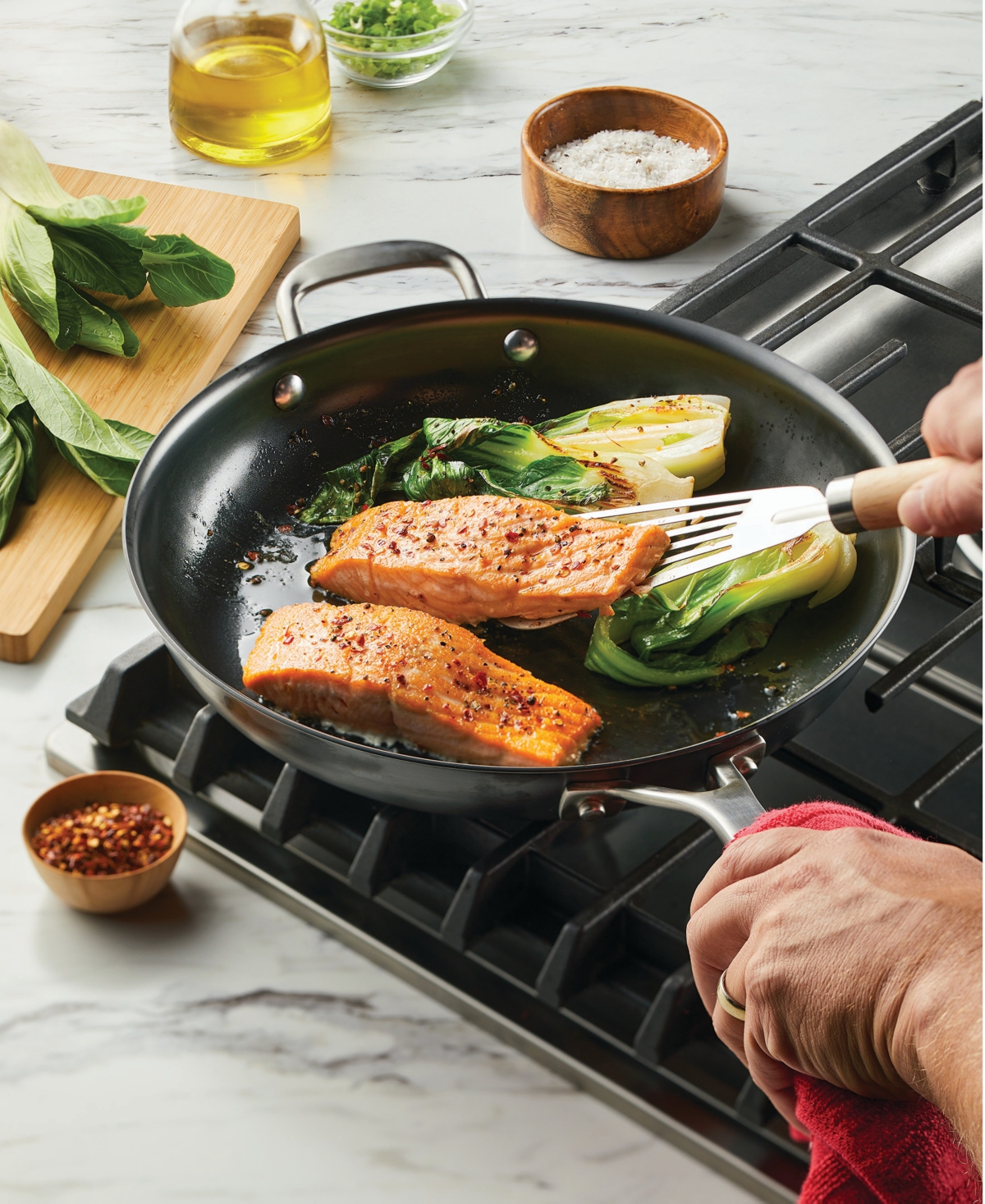 Kitchenaid Nitro Carbon Steel 12-inch Fry Pan With Helper Handle In Black