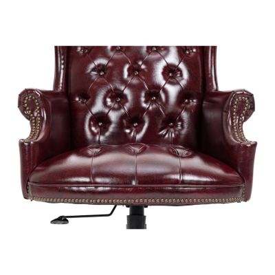 Streamdale Pneumatic height adjustable office chair with plush leather