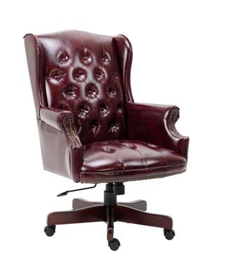 Streamdale Pneumatic height adjustable office chair with plush leather