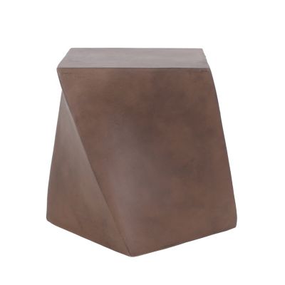 Streamdale Live Edge Concrete Side Table with Abstract Twist