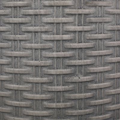 Streamdale Modern Concrete Basket Weave Patio Side Table with No Assembly