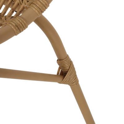 Streamdale Modern Boho Faux Rattan Accent Patio Chairs (Set of 2)