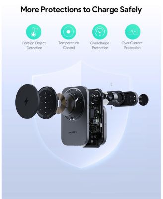 LC-MC312 MagFusion Z Qi2 Mfw Certified 3-in-1 15W Foldable Magnetic Fast Wireless Charging Station 1.5ft USB C-C Cable Included