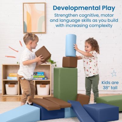 SoftZone Soft Builder Blocks, Assorted, 16-Piece