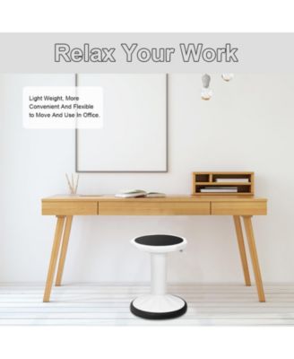 Adjustable Active Learning Stool Sitting Home Office Wobble Chair with Cushion Seat