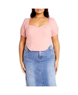 Women's Corset Puff Top