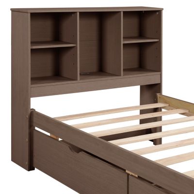 Streamdale Modern Twin Bed Frame with USB/Storage Headboard