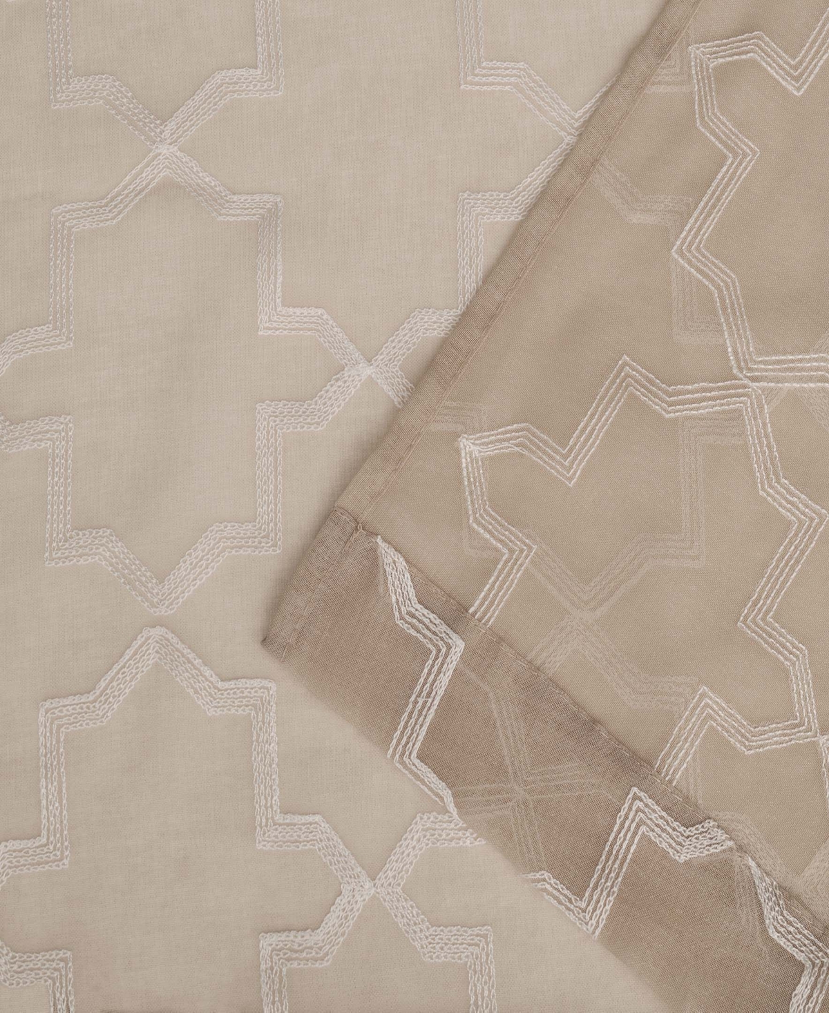 Superior Quatrefoil Modern Geometric Window Curtain Panel Set with Grommet Header, 42 X 84