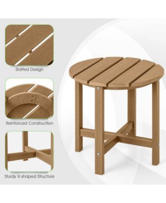 18 Inch Round Weather-Resistant Adirondack Side Table