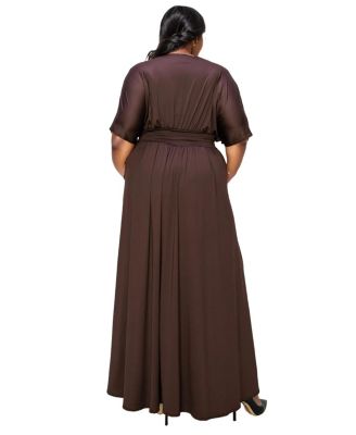 Plus Size Raffi Pocket Empire Waist Maxi Dress