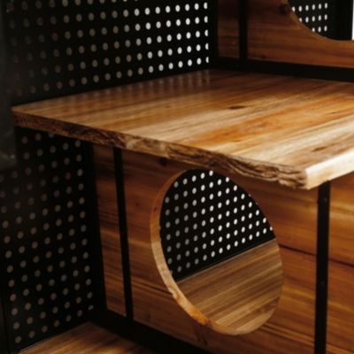 Streamdale Spacious Cat House with Tempered Glass (55"W)