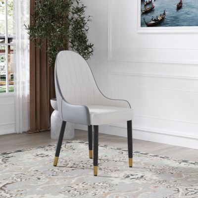 Modern Upholstered Dining Chair with Space-Saving Design