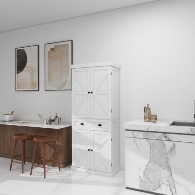 Four-Door, One-Drawer Cabinets, Metric Hinge Full Cover Door Panel