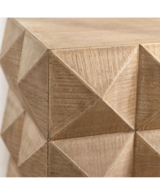 Retro Coffee Table with 3D Embossing (23.62")