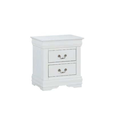 Louis Philip Style Two-Drawer Nightstand with Rich Finish
