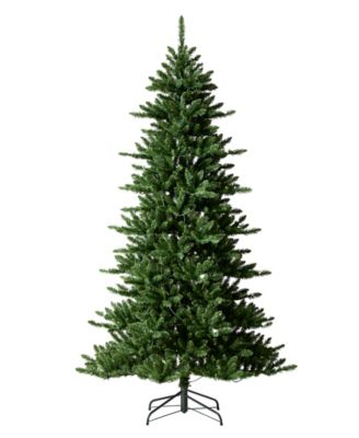 7.5ft Pre Lit Green Slim Fir Christmas Tree with 400 Light Emitting Diode Lights, 9 Functional Warm White Multi color, remote controller