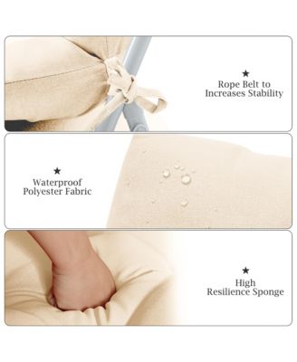 Indoor Outdoor Back Chair Cushion Tufted Pillow Patio Seating Pad  22'' (L) x 20'' (W) x 25.5'' (H).