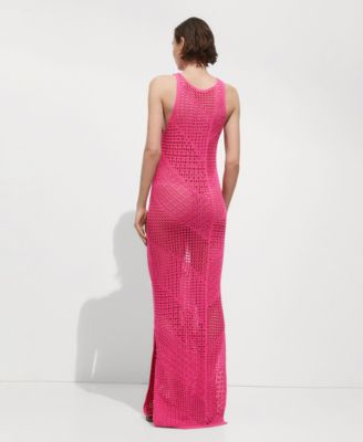 Mango Women's Crochet Long Dress - Macy's