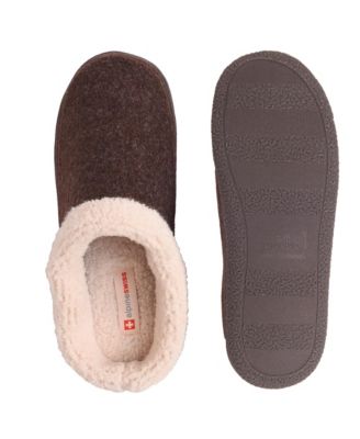 Mens Memory Foam Clog Slippers Fleece Fuzzy Slip On House Shoes