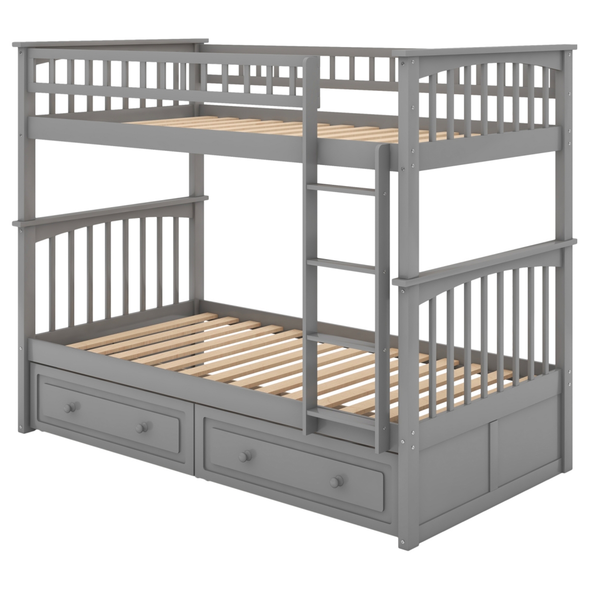 Streamdale Twin Over Bunk Bed With Drawers, Convertible Beds