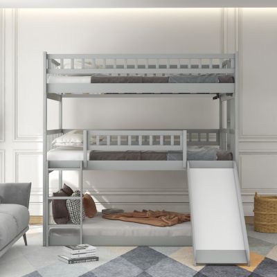 Streamdale Triple Bunk Bed with Ladder and Slide