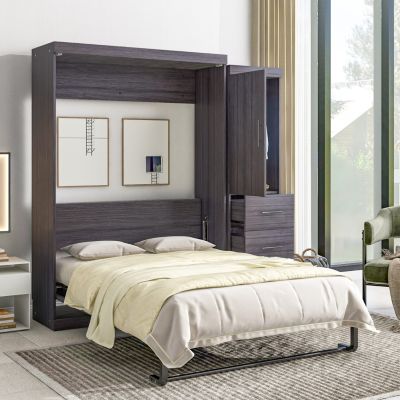 Multifunctional Murphy Bed with Wardrobe and Drawers