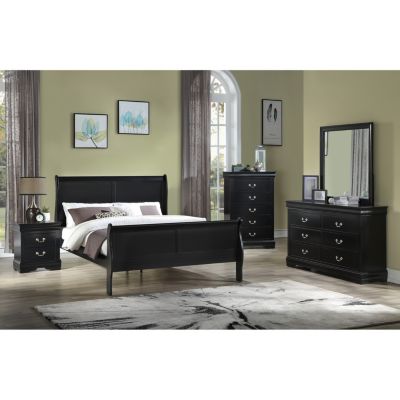 Louis Phillipe Queen Panel Sleigh Bed