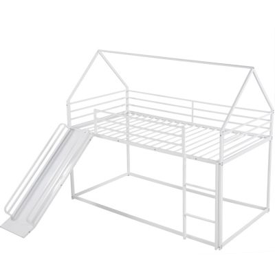 Streamdale Twin Over Twin House Bunk Bed With Ladder And Slide